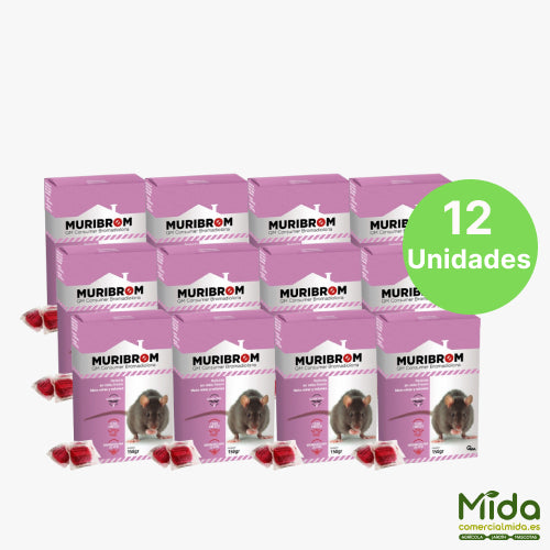 12 Cajas de 150Gr Quimunsa RATICIDA CEBO FRESCO Consumer Bromadiolone