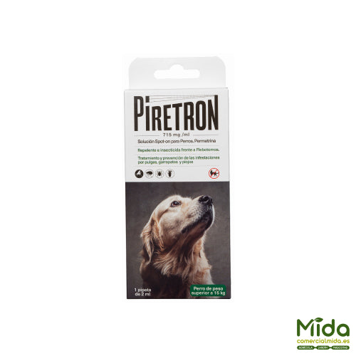 Quimunsa PIRETRON Solucion SpotOn Antiparasitario Perro más de 15kg