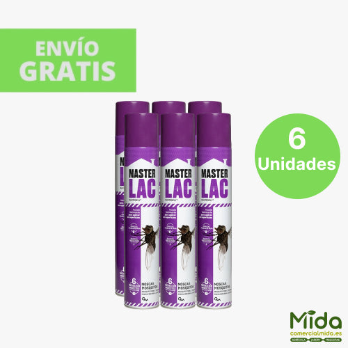 6 Botes de Insecticida contra rastreros 
y voladores MASTER FLY 750ml