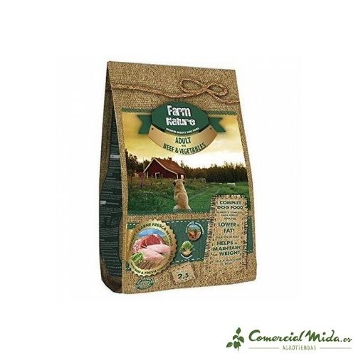 Pienso para perros de buey con verduras 2,5 Kg de Farm Nature