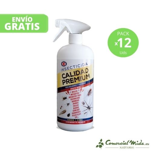 Insecticida PREMIUM contra insectos voladores y rastreros 1 L pack 12 unidades