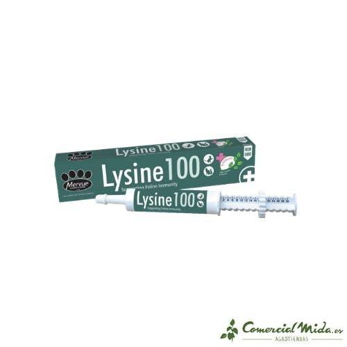 Suplemento alimenticio para gatos Lysine 100 30 ml de Mervue