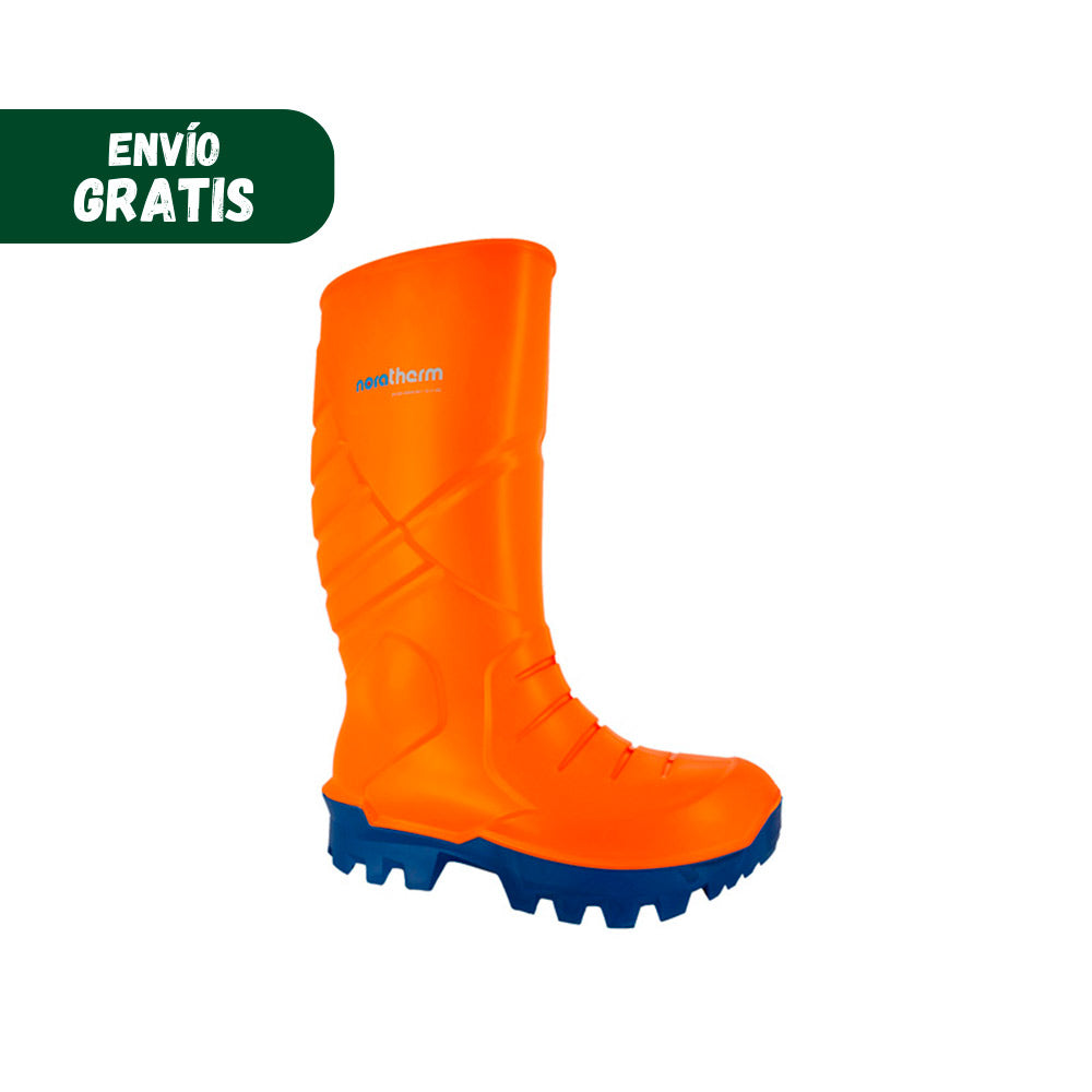 Lateral bota de agua Noratherm S5 naranja de seguridad para agricultura