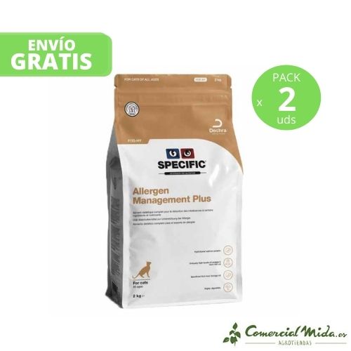 Pienso para gatos alérgicos Allergy Management Plus 2 x 2 Kg de Specific