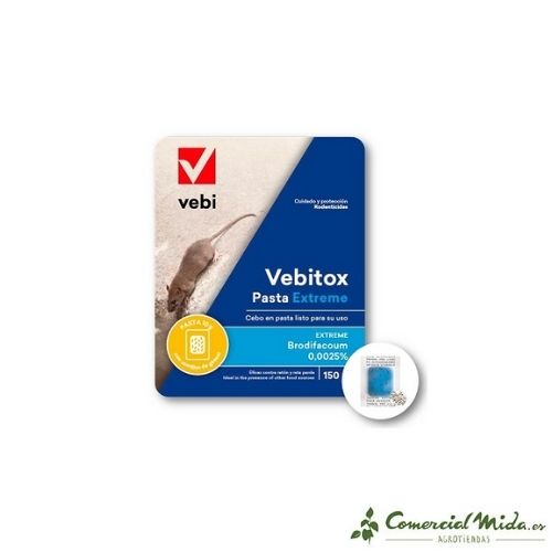 Raticida cebo en pasta Vebitox Pasta Extreme 150 gr de Vebi