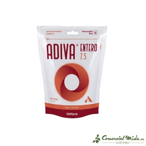 Suplemento para perros y gatos Adiva Entero Small & Medium 28 chews de Vetnova